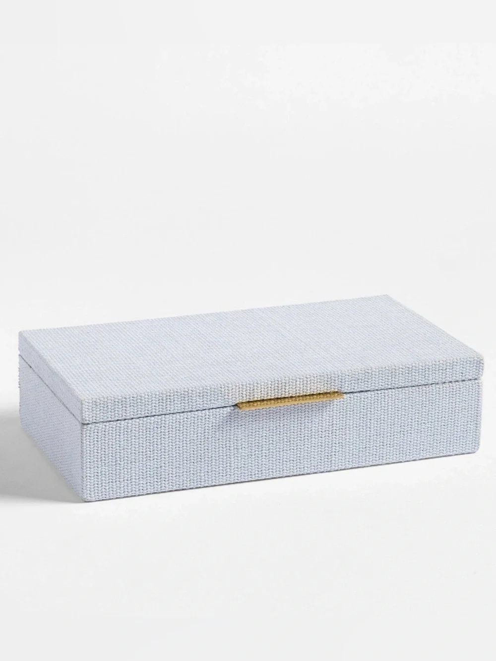 Pottery Barn Set Hampton Jewelry Boxes Small + Medium Chambray Blue NWT Bundle